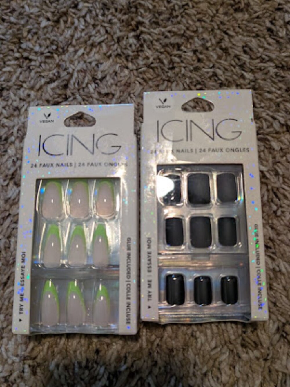 Brand new in box! Bundle of 2 Icing faux press-on nail kits.